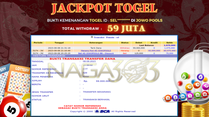 bukti jp naga303 #472