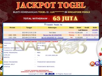 bukti jp naga303 #605